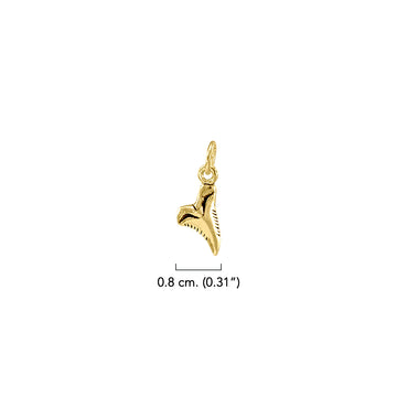 Shark Tooth Solid Gold Charm GTC491